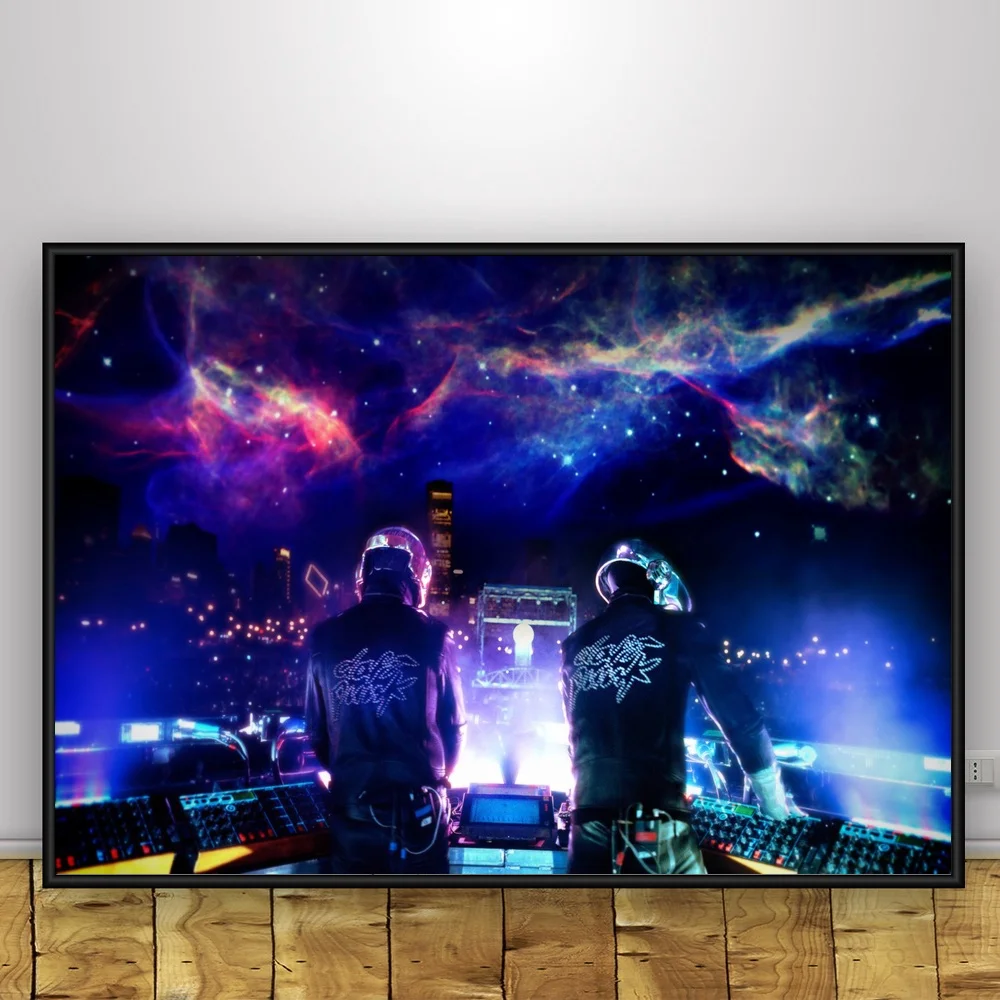 Daft панк Арт Шелковый постер домашний декор 12x18 24x36inch|Рисование и каллиграфия| |