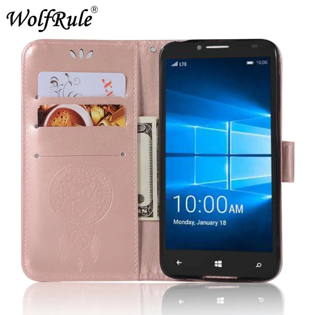 Кожаный чехол книжка для Alcatel Idol 4 кошелек 6055B 6055H 6055Y 6055K|Бамперы| |