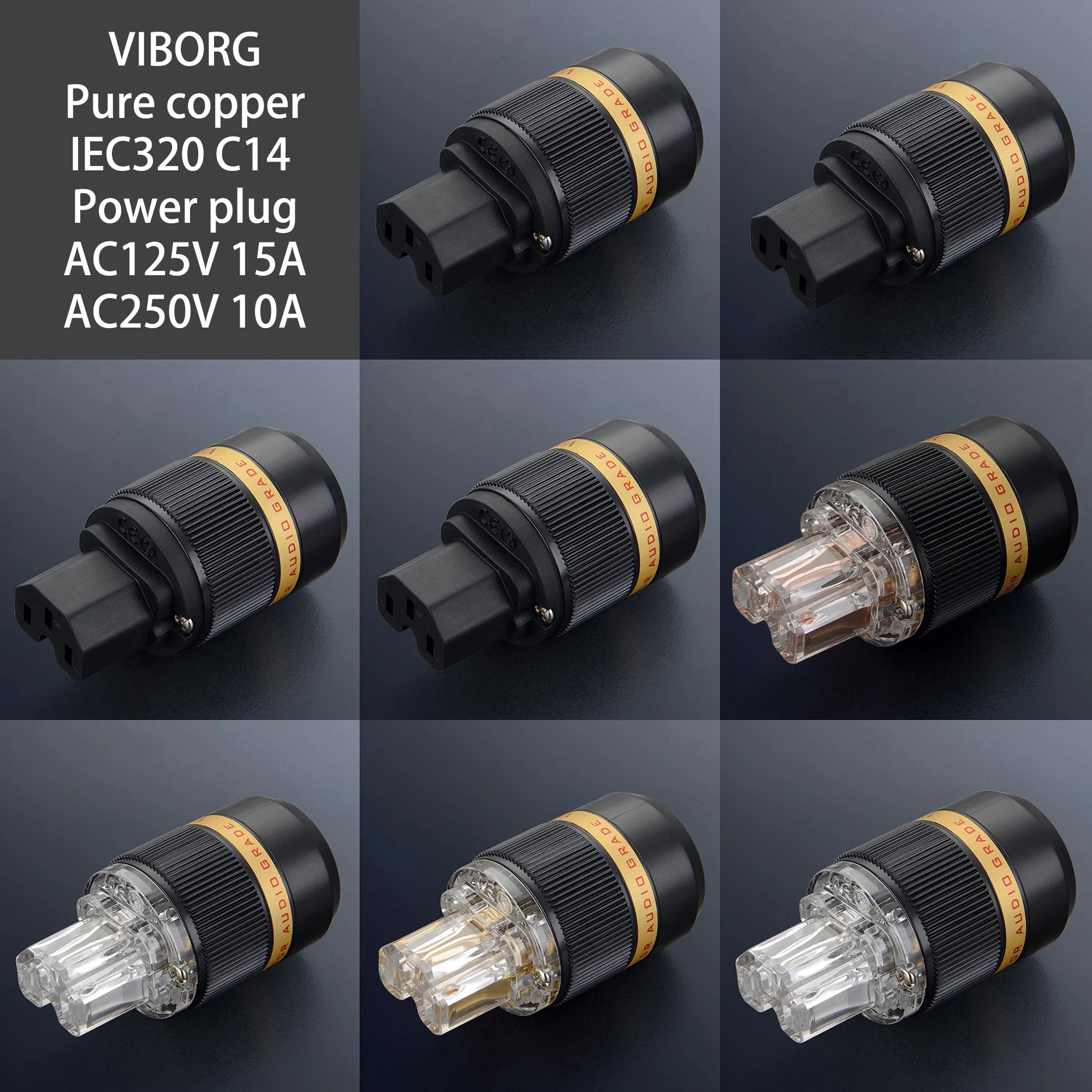 Viborg High End IEC320 Чистый медный Женский Разъем питания переменного тока