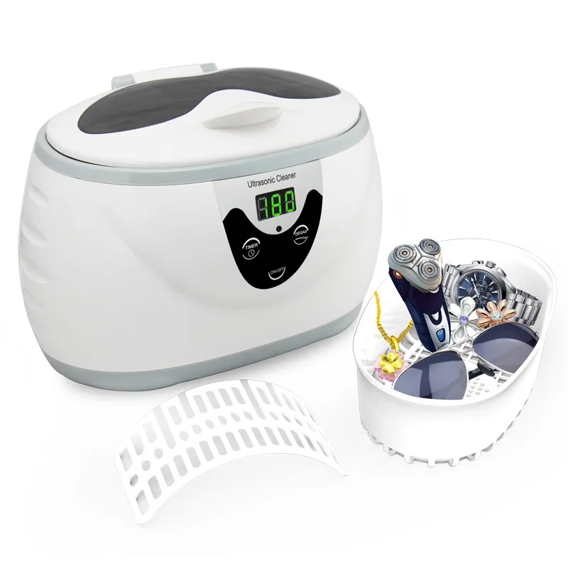 Цифровой ультразвуковой очиститель ювелирных изделий часы очки для мытья ванной