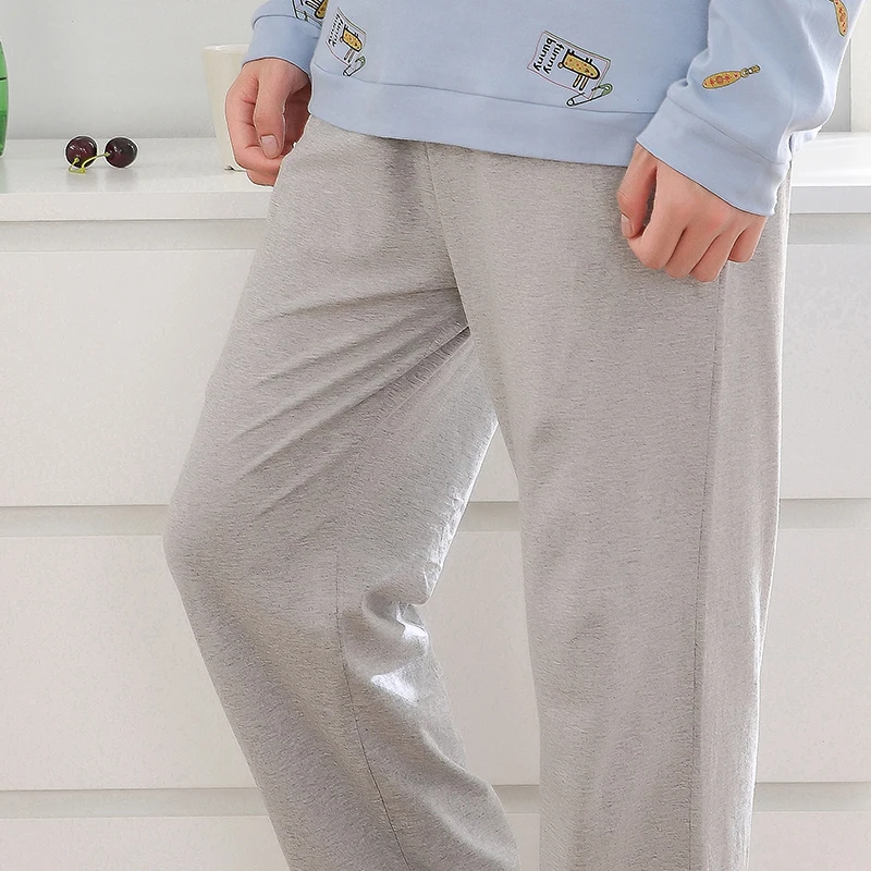 Hot Selling Brand Cotton Long Sleeve Couple Pajama Sets Masculine Mens Sleepwear Sexy Men's Sleep&Lounge Pajamas Home Clothing |