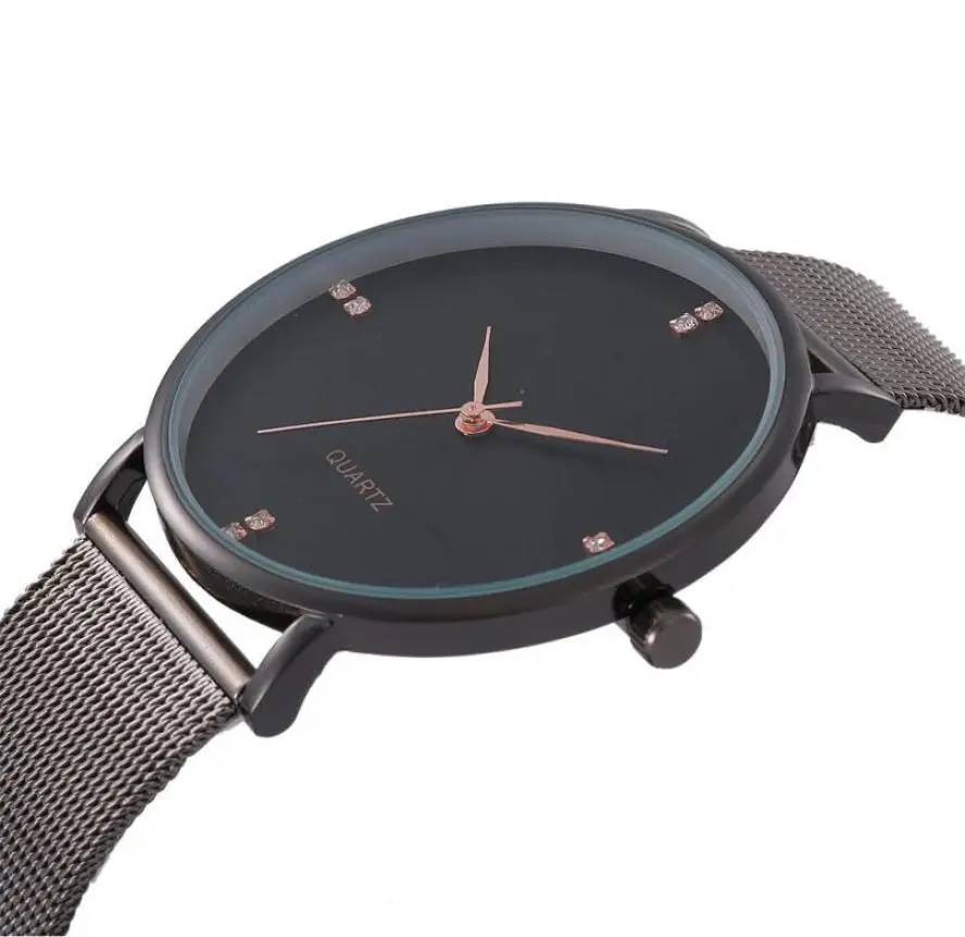 

Classic Gold Mesh Exquisite simplicity Watch Fashion Casual Women Stainless Steel Quartz Wristwatches Relogio Feminino #D