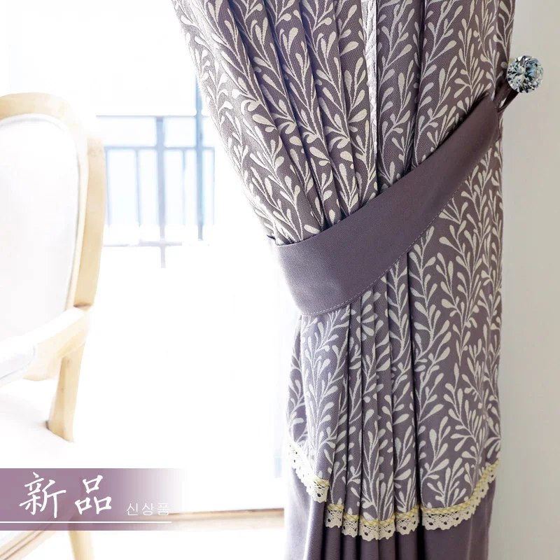 Жаккардовая простыня шторы для гостиная Европейский фиолетовый