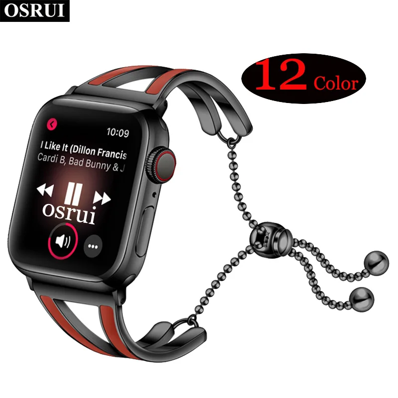 Ремешок для Apple watch band 42 мм 38 iWatch ювелирный браслет 44 40 из нержавеющей стали 4 3 2 1
