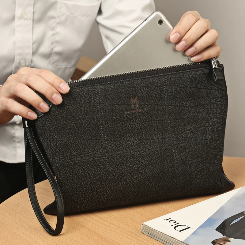 MANBERCE для мужчин большой ёмкость конверт клатч бренд s кошелек из натуральной