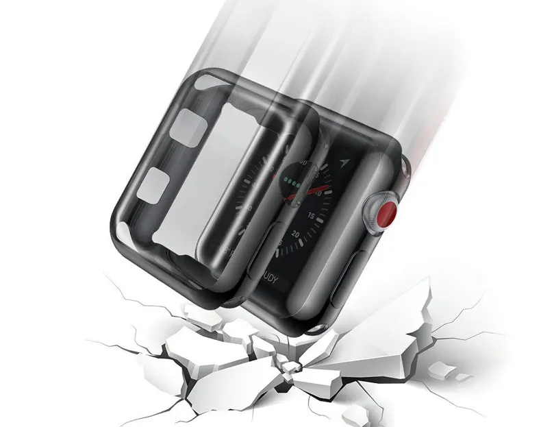 Экран защитный чехол для Apple Watch, версии 5 4 3 2 наручных часов iwatch, крышка, 42 мм, 38 мм, Версия 44 мм 40 мм Мягкий противоударный защитный чехол Аксессуары