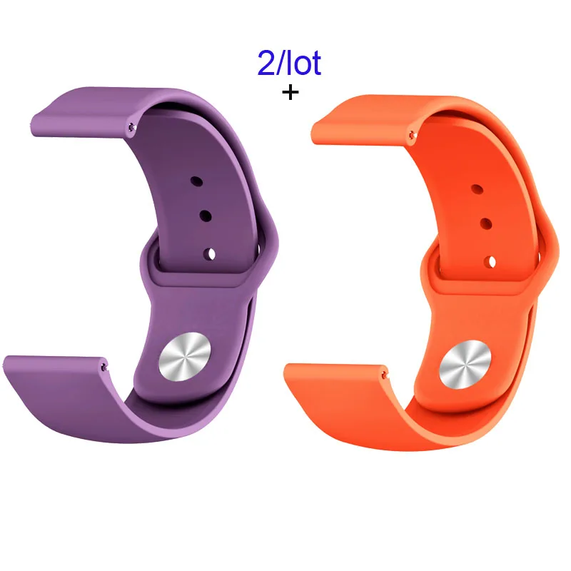 Purple-Orange Для Xiaomi Amazfit GTS браслет Amazfit Bip ремешок для часов Amazfit GTR 42 мм силиконовый ремешок для часов - Цвет: Purple-Orange