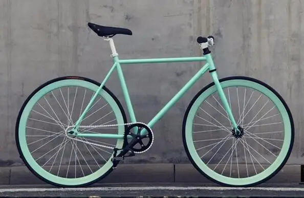1 шт. fixie велосипед с фиксированной передачей 46 см 52 см 56 см DIY односкоростной Дорожный велосипед трек fixie Велосипед fixie велосипед - Цвет: Небесно-голубой