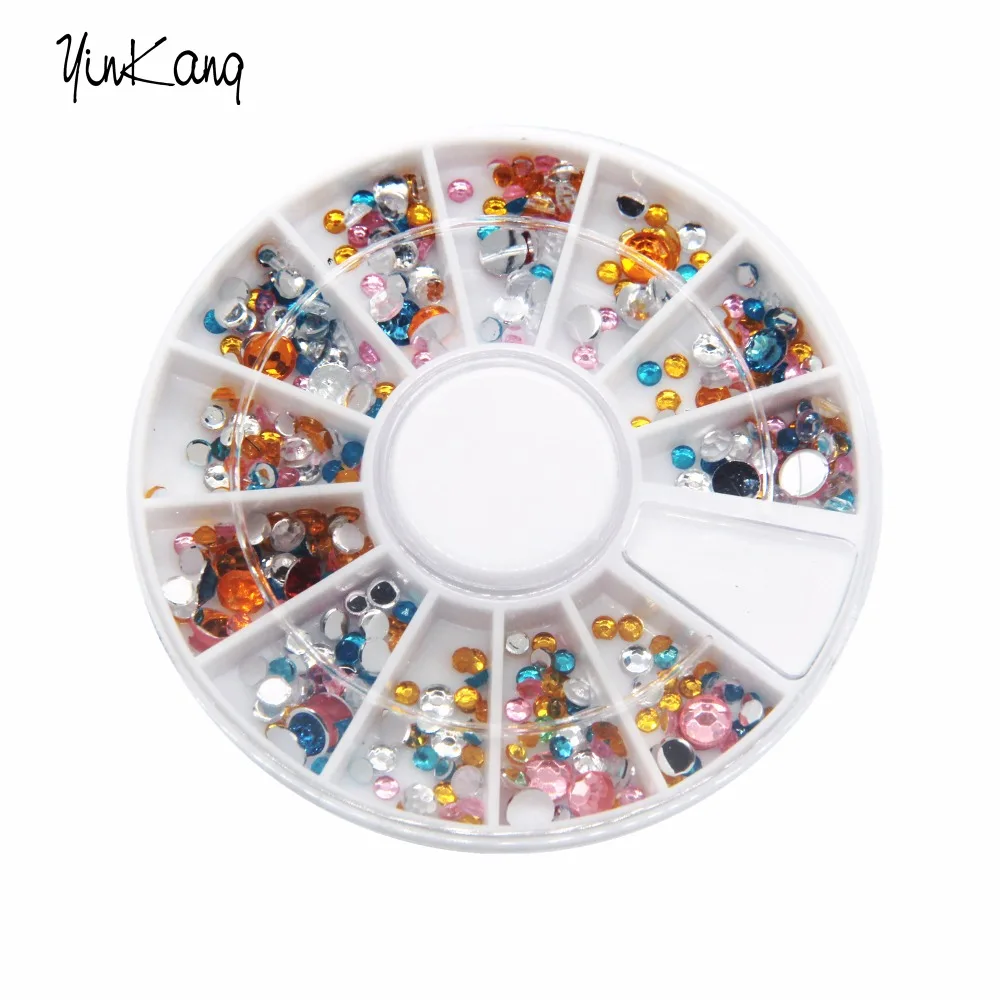 2016 новые разноцветные блестящие полукруглые жемчужины для дизайна ногтей