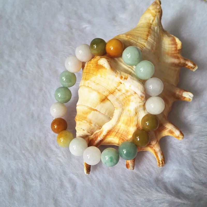 Браслеты из натурального камня трех цветов с круглыми бусинами|natural stone bracelet|stone