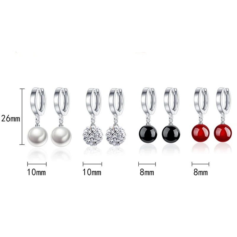 Красные серьги для женщин ювелирные изделия из стерлингового серебра 925 пробы