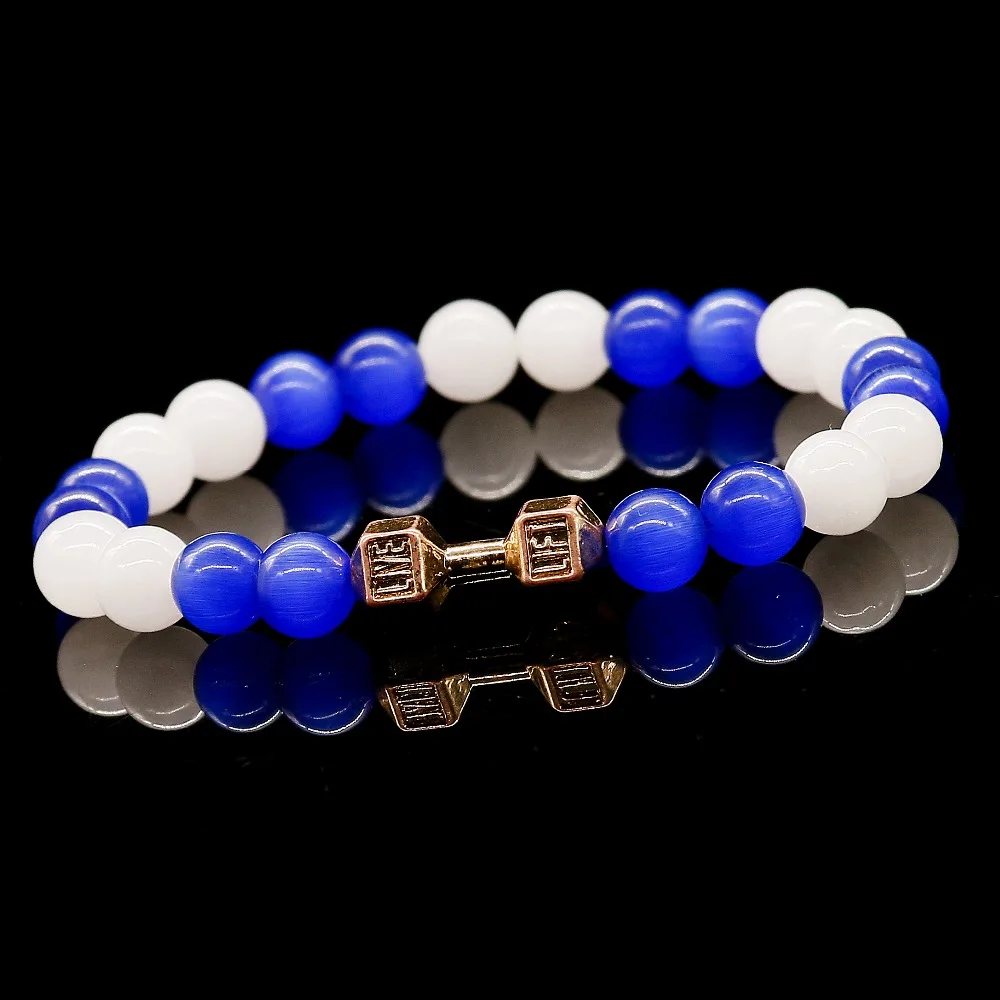 2017 роскошный женский браслет с Синим Опалом подвеской из натурального камня