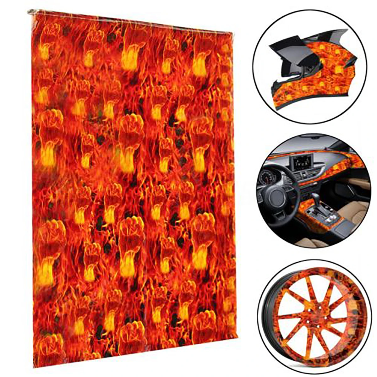 JX LCLYL Новый 0 5*1 м костюме Fire Fist гидрографическая воды перевод фильма гидрографика