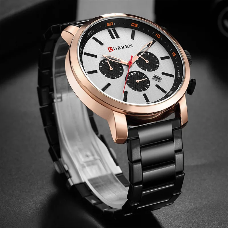 Часы наручные CURREN Мужские Водонепроницаемые брендовые Роскошные модные