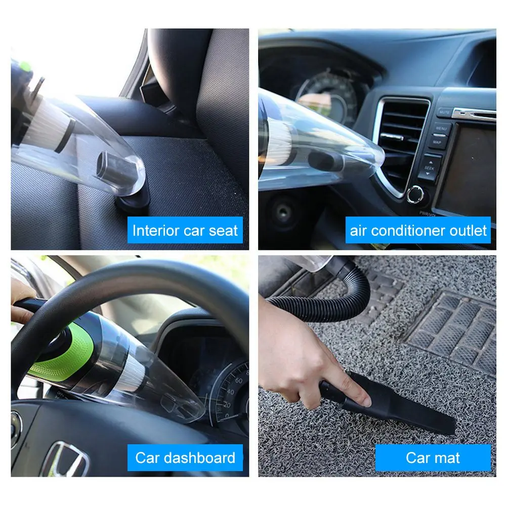 Беспроводной автомобильный пылесос для сухой и влажной уборки двойной