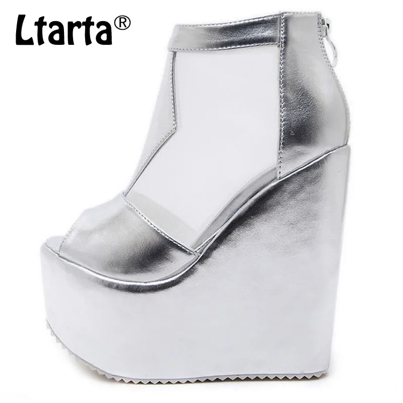 2019 г. Новые Модные леопардовые ботинки с широко открытым носком на высоком