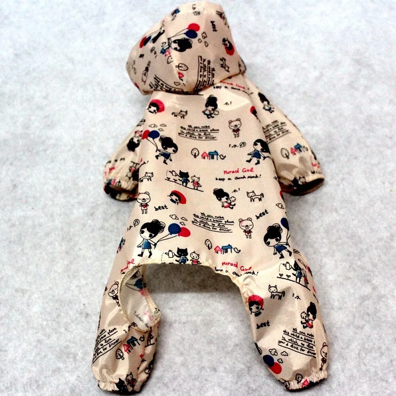 Милая одежда для маленьких собак с рисунком маленькой девочки дождевик