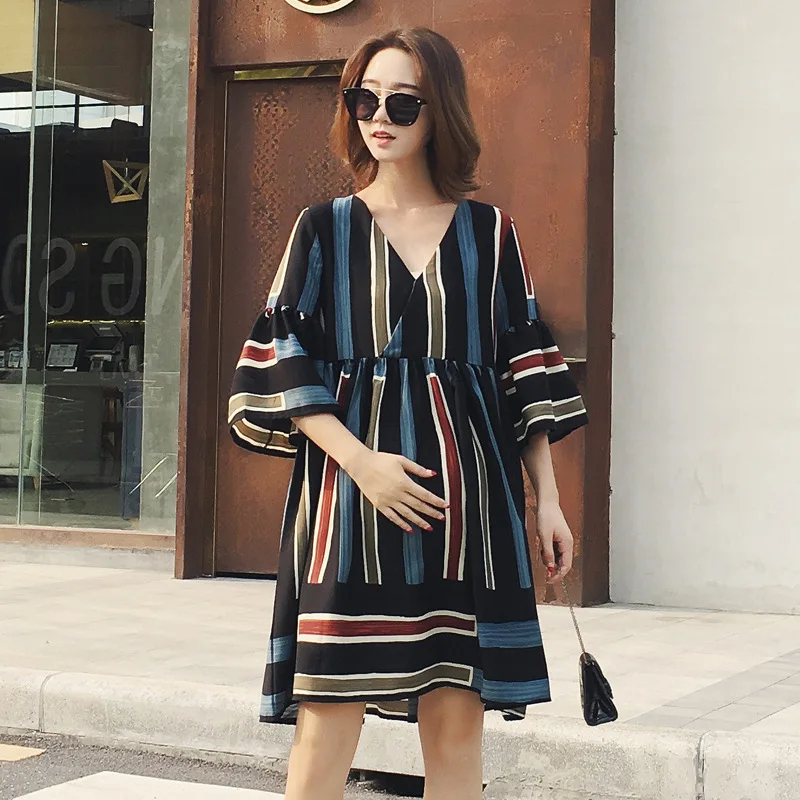 2019 платье для беременных Xia Bo сексуальное шифоновое с v образным вырезом и