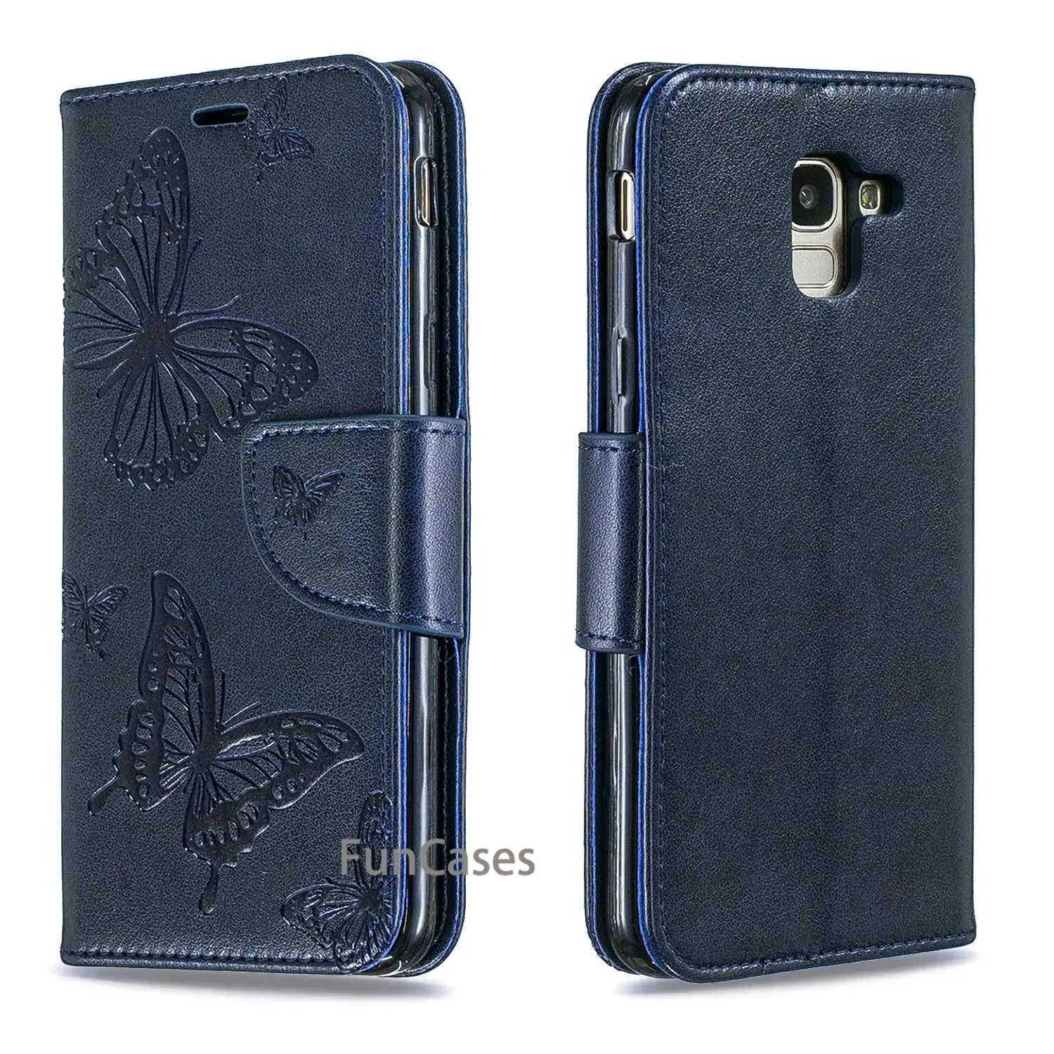 Чехол с откидной крышкой Coque для samsung Galaxy J6 2018 роскошный модный чехол из
