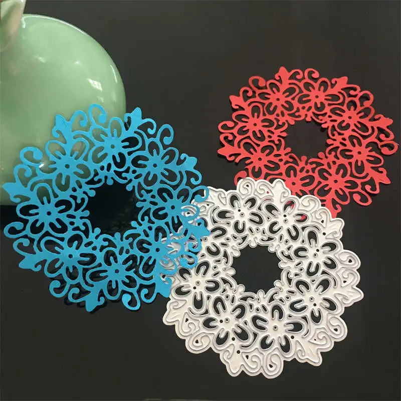 Круглые цветы металлические плашки рамка ремесленный штамп Плашки для