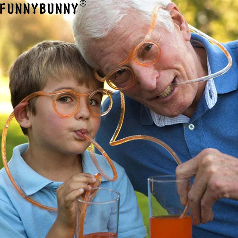 FUNNYBUNNY гибкие фанки мягкие очки глупой питьевой соломы для детской