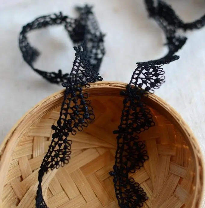 5 м/лот 1 см ширина 2016 августа новое поступление черная белая кружевная отделка