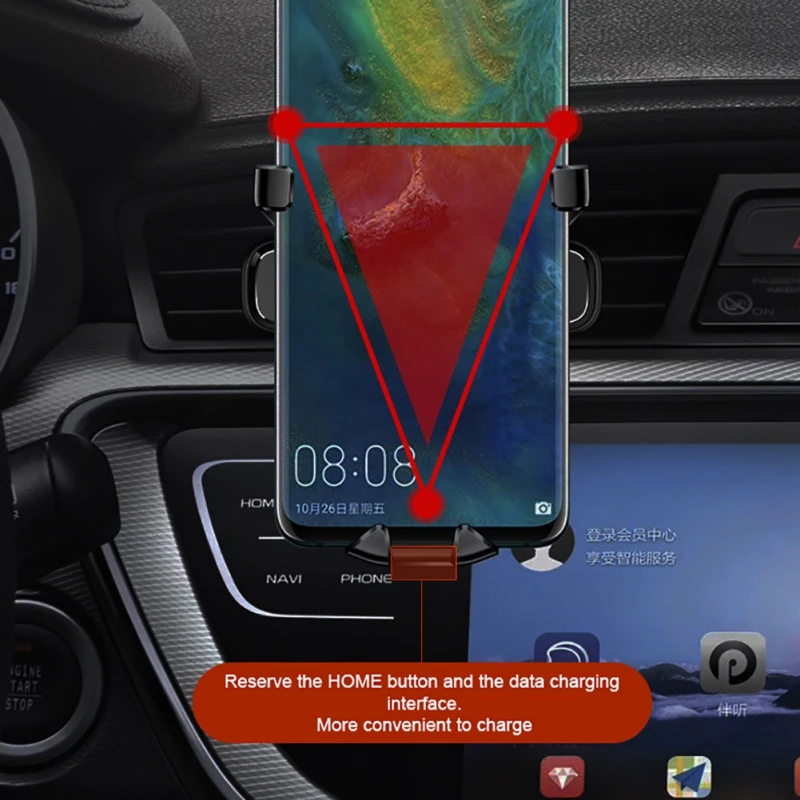 Автомобильное беспроводное зарядное устройство 2 в 1 вращающийся гравитационный