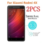 Закаленное стекло для Xiaomi Redmi 4X, 2 шт., защитная пленка, закаленное стекло