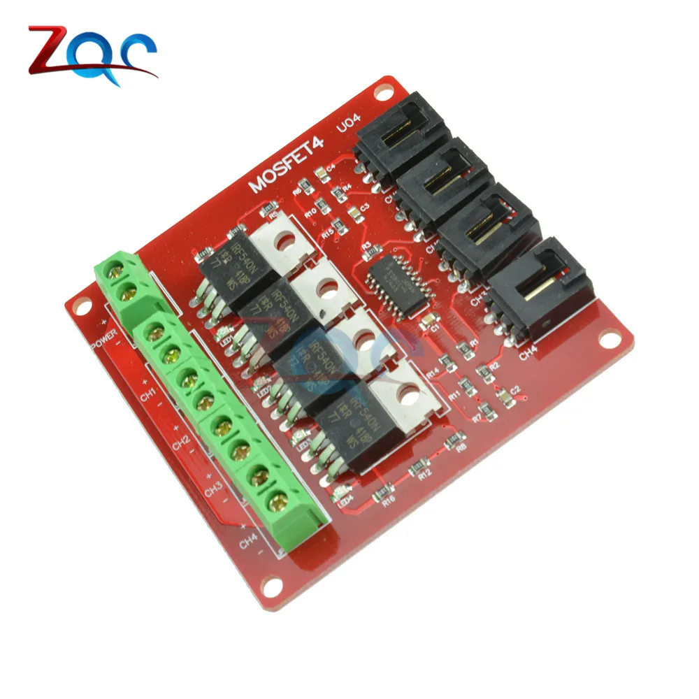 Четырехканальная 4 канальная Кнопка MOSFET IRF540 V4.0 + модуль переключателя для
