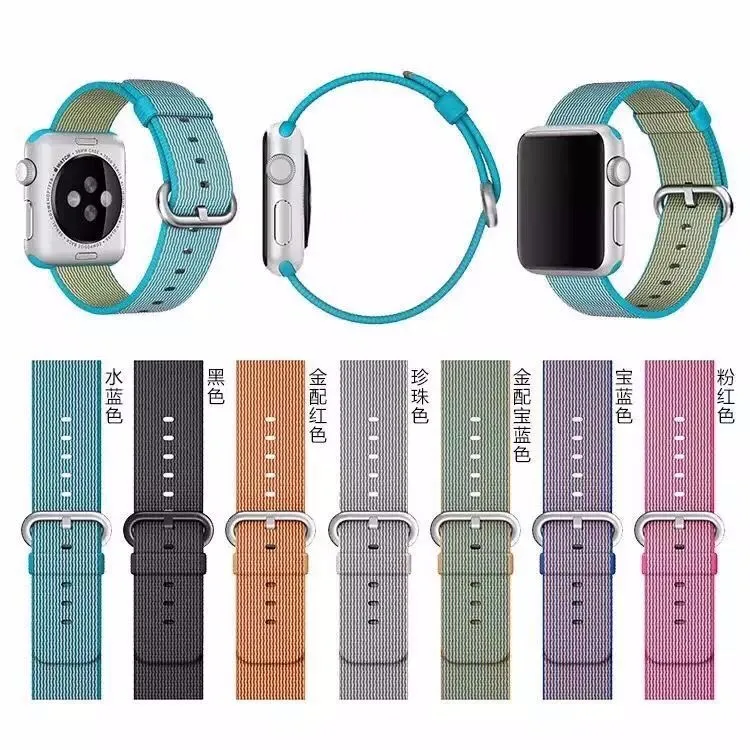 Серия 5/4/3/2/1 тканые Повседневное Спортивная петля для наручных часов Apple Watch, нейлоновый ремешок для наручных часов iwatch, wrsitband 38 мм 42 мм 40 мм 44 мм