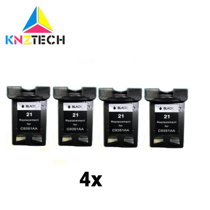 Сменный картридж с 4 черными чернилами для принтера 21 21XL Deskjet F2180 F4180 F380 300 380 |