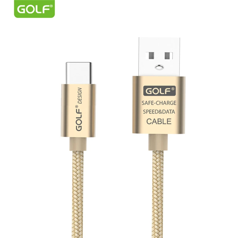 GOLF 1 м Плетеный Быстрый зарядный USB-C type-C USB кабель синхронизации данных для Xiaomi 4S 5 5S 6 6X8 SE ZenFone 3 4 5 zuk OnePlus samsung S9