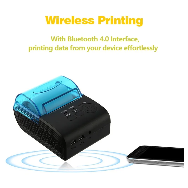 58 мм Мини pos карманный термопринтер Портативный Ручной bluetooth телефон принтеры