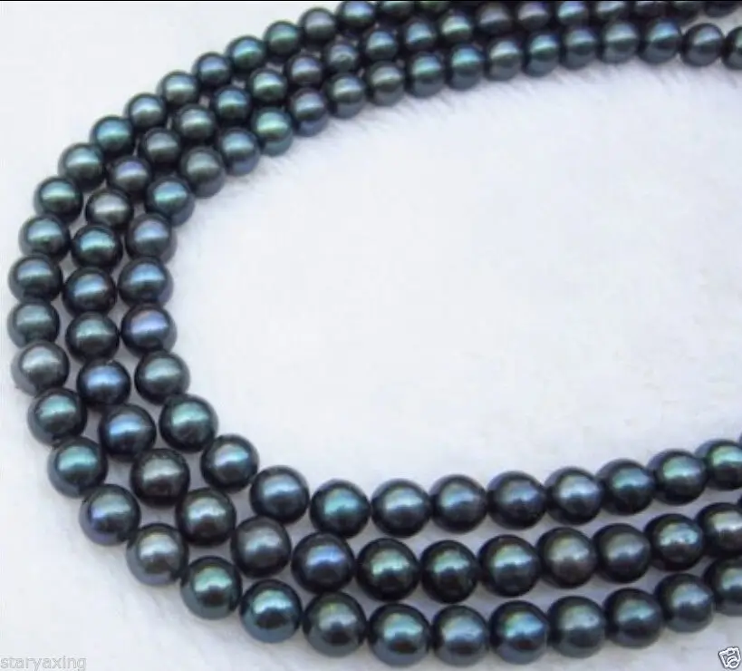 very good 9-10MM BLACK TAHITIAN CULTURED PEARL NECKLACE 50&quot 14k gold plated wholesale Fine women jewelry free shipping (A0511) |