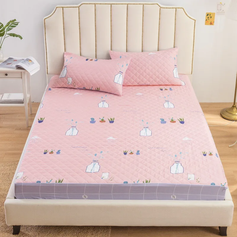 100% Cotton 1pc Bedspread &amp 2pcs Pillowcases set Quilted Bedspreads Ruffles Bed Luxury Cartoon Cover Home Decor Textile | Дом и сад
