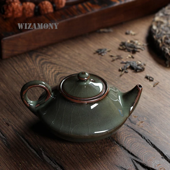WIZAMONY чайный сервиз хрустящая глазурь Longquan Celadon Zisha Ceramics Arts Тэй китайский чайник