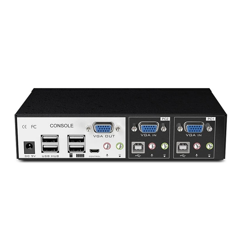 MT Viki USB KVM переключатель 2 порта VGA Hotkey Verdrahtete Fernbedienung mit Аудио Микрофон оригинальный