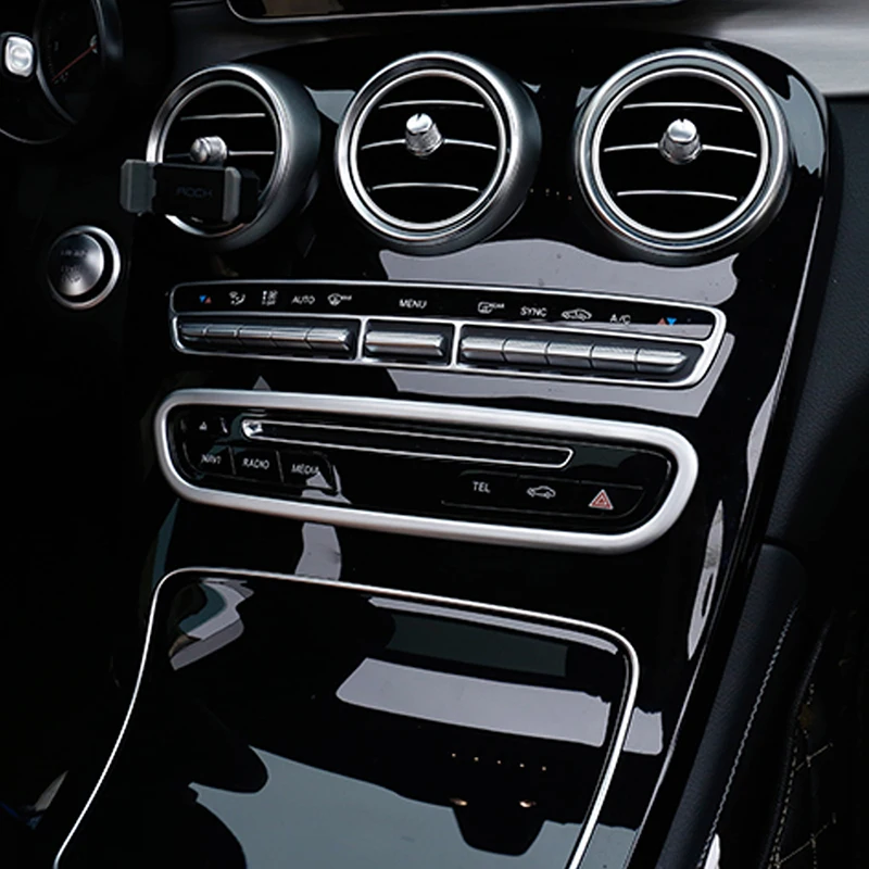 Gelinsi для Mercedes Benz GLC 2016 автомобильный Стайлинг CD проигрыватель Кнопка рамка
