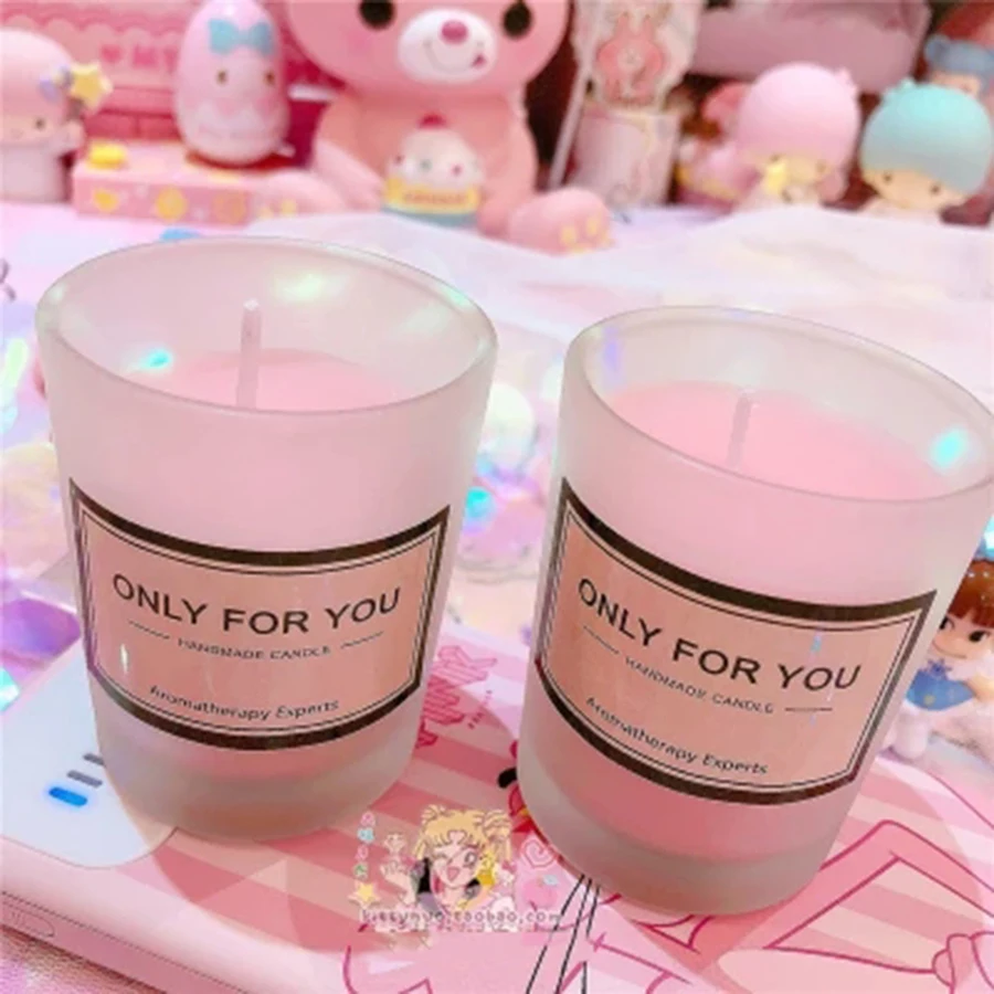 Baby Girl Candles Wedding Decoration Scented Pink Jar Wax Candle Light Tealight Aroma Fete Candele Cera Party 50KO309 | Дом и сад