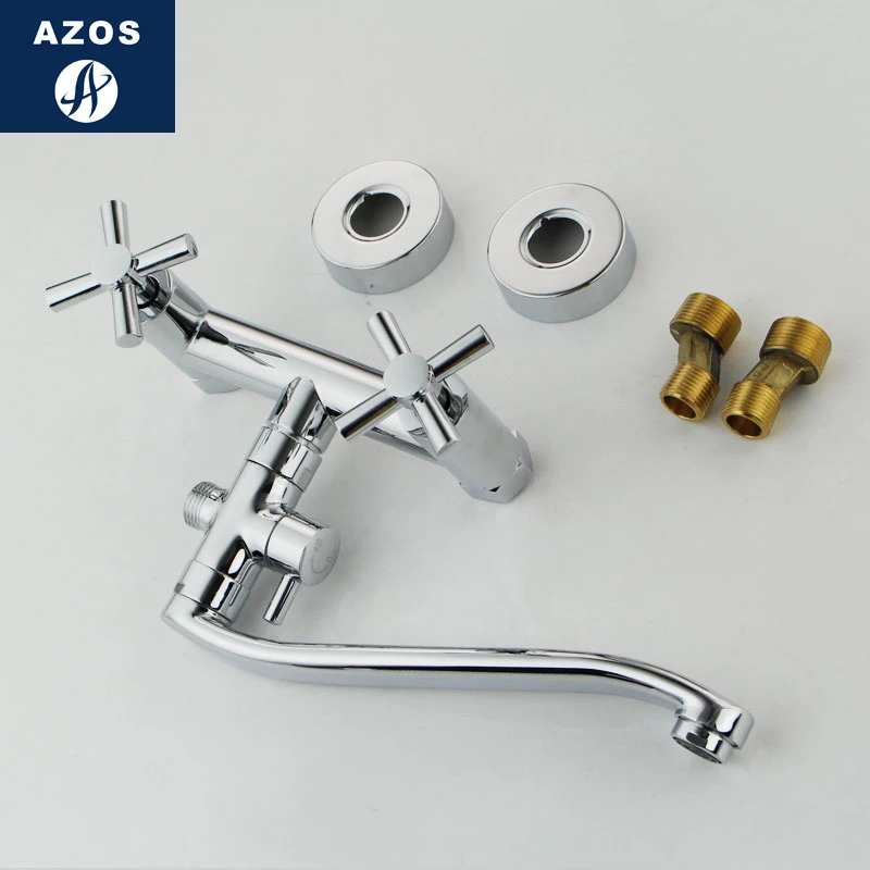 Azos биде кран под давлением разбрызгиватель головы латунь хром переключатель
