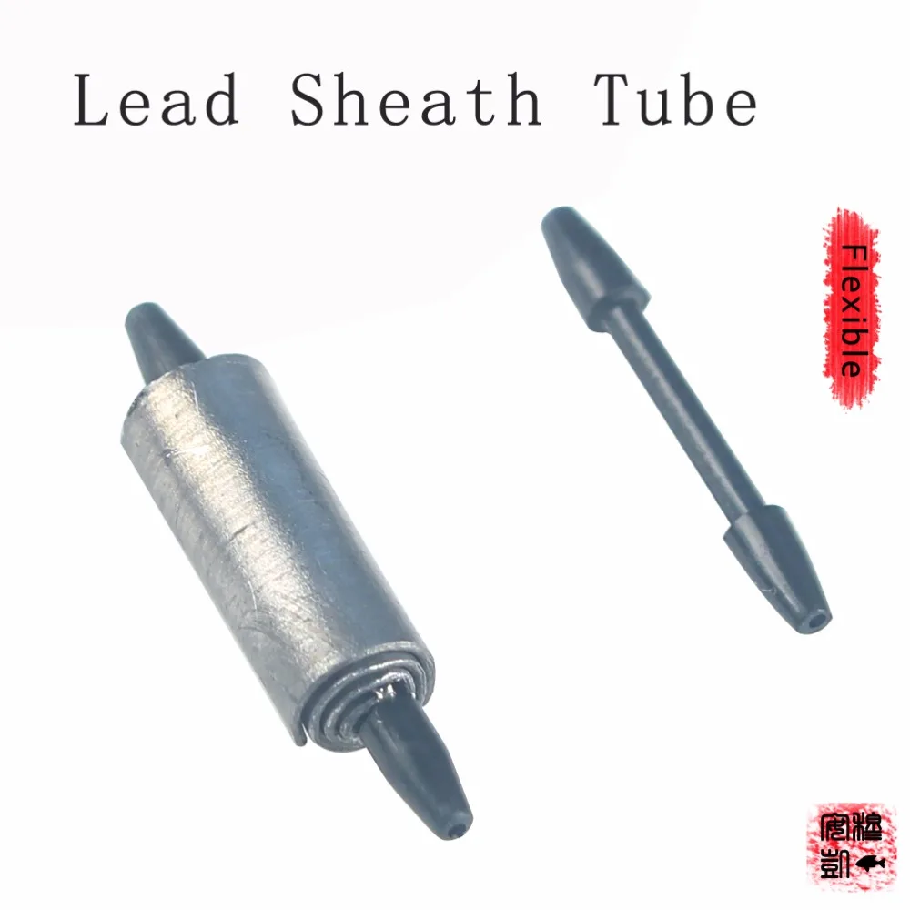 100pcs/lot Quick Fishing Line Connector Pin rolling swivel Spring snap with hanger lead sheet seat Solid Ring Lead Sheath Tube | Спорт и