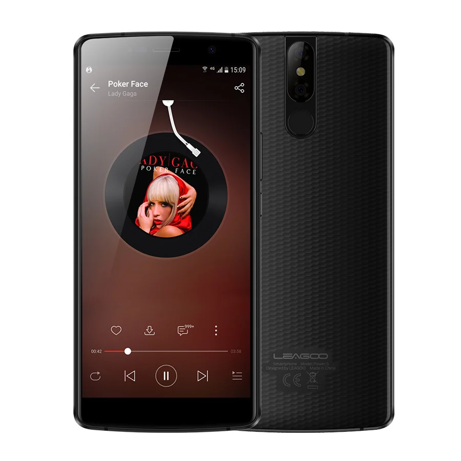 LEAGOO power 5 Android 8 1 двойная задняя камера 4G мобильный телефон 7000mAh 99 &quotFHD MT6763V