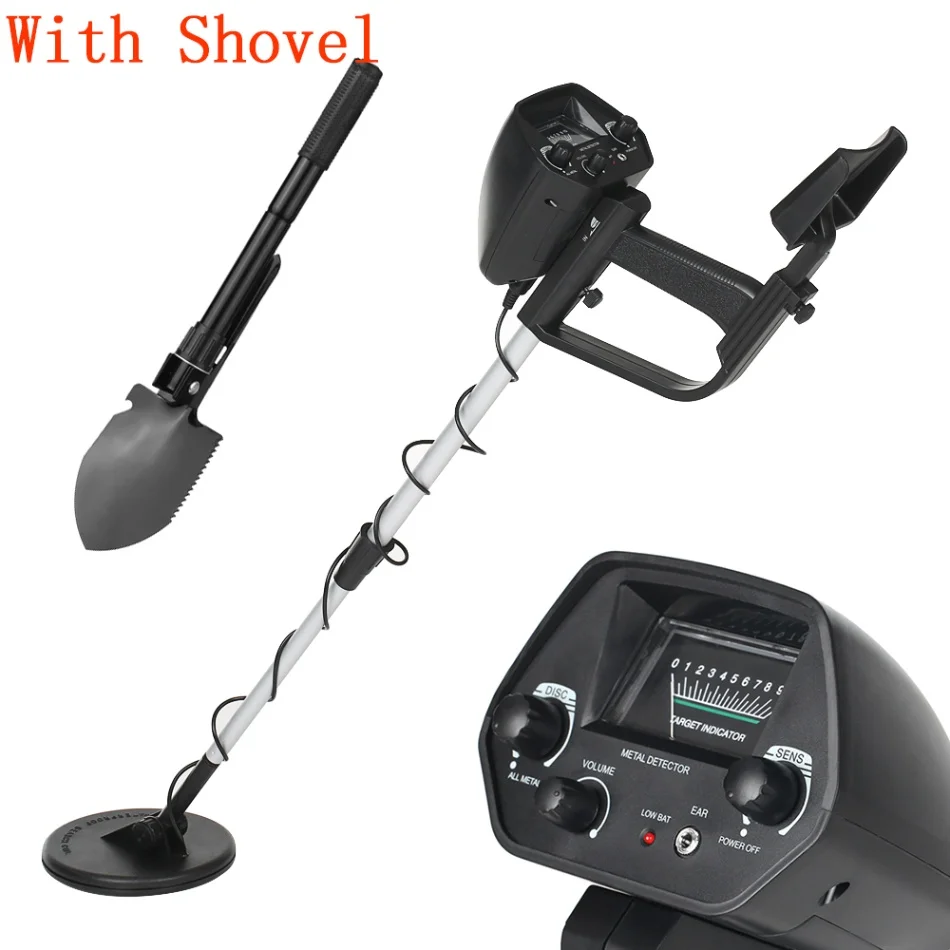 With Shovel KKmoon подземный металлоискатель MD 4030 Pinpointer металлоискателей контактный указатель с наушниками Водонепроницаемая поисковая катушка - Цвет: With Shovel