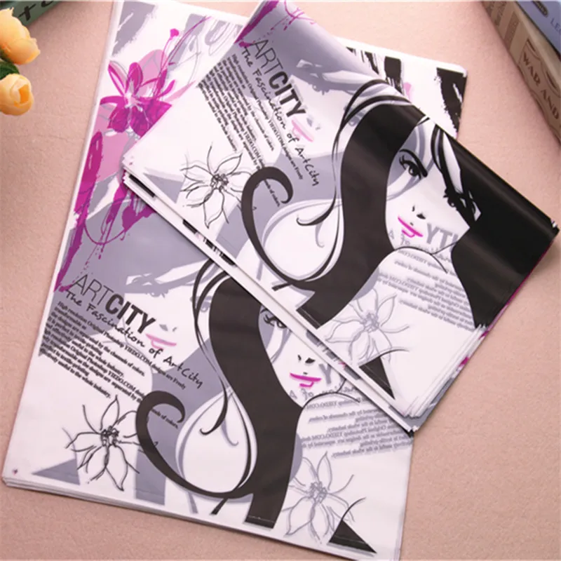 2021 Hot Wholesale 100pcs/lot 30*40cm Luxury Large Plastic Shopping Bags Fashion Girl Packaging Gift For Hair Extensions | Дом и сад