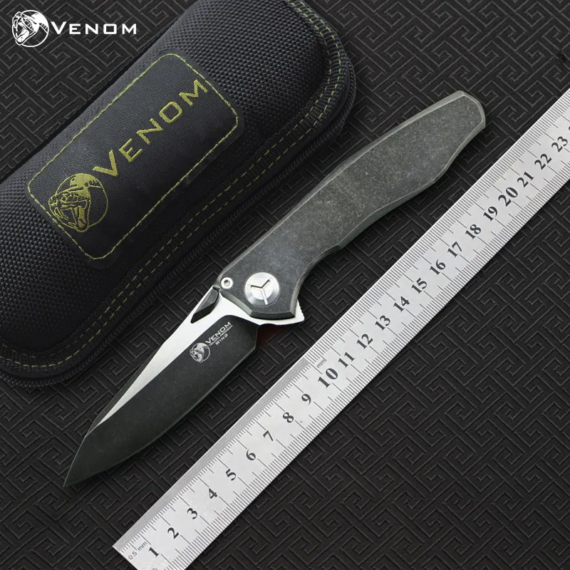 Складной нож VENOM Kevin John Wing 4 s35vn ручка TC4 карманный кухонный для кемпинга охоты