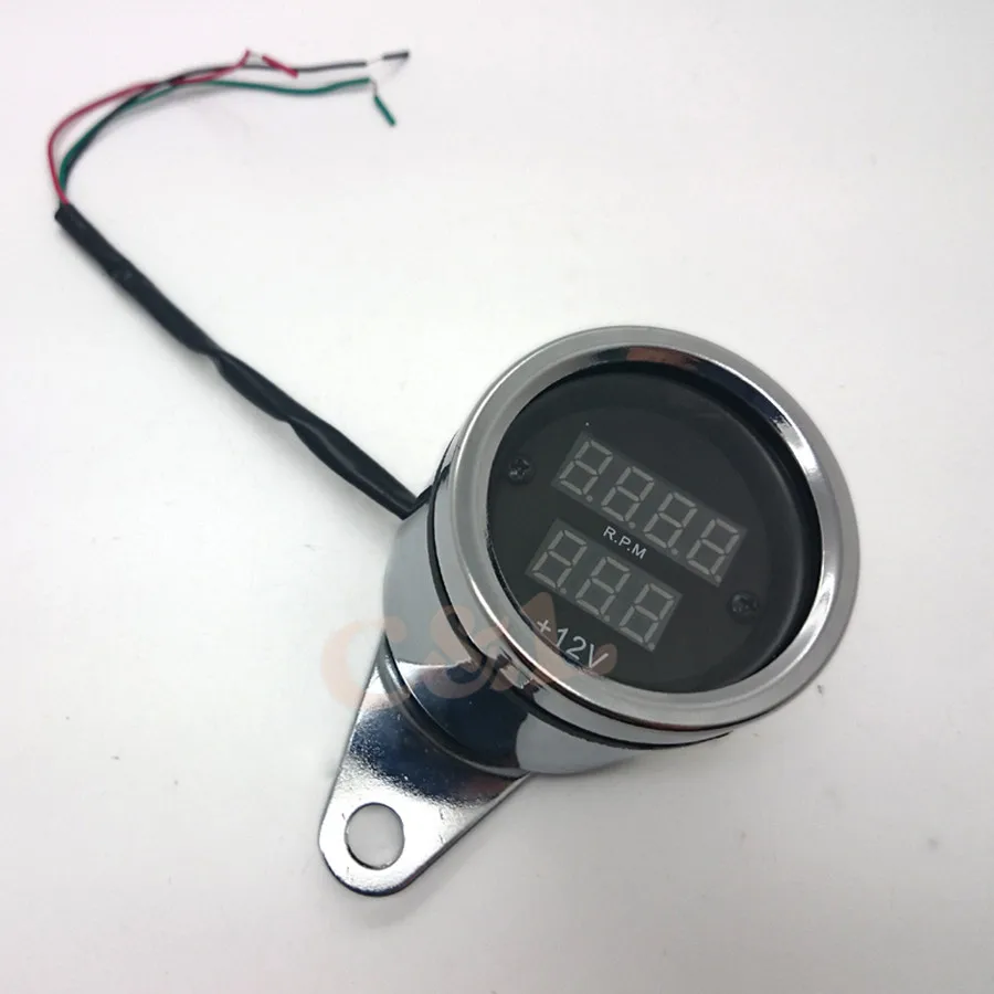 Новый Универсальный мотоциклетный светодиодный цифровой вольтметр и тахометр