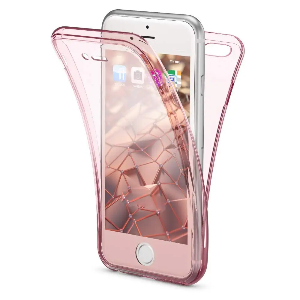 Полноразмерный мягкий прозрачный чехол 360 градусов для iphone 7 8 6 6s Plus X 10 Ten XS MAX XR