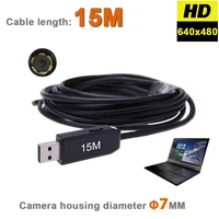 6 leds 7mm ip67 waterproof inspection borescope snake tube usb camera usb endoscope mini video camera industrial for pc computer