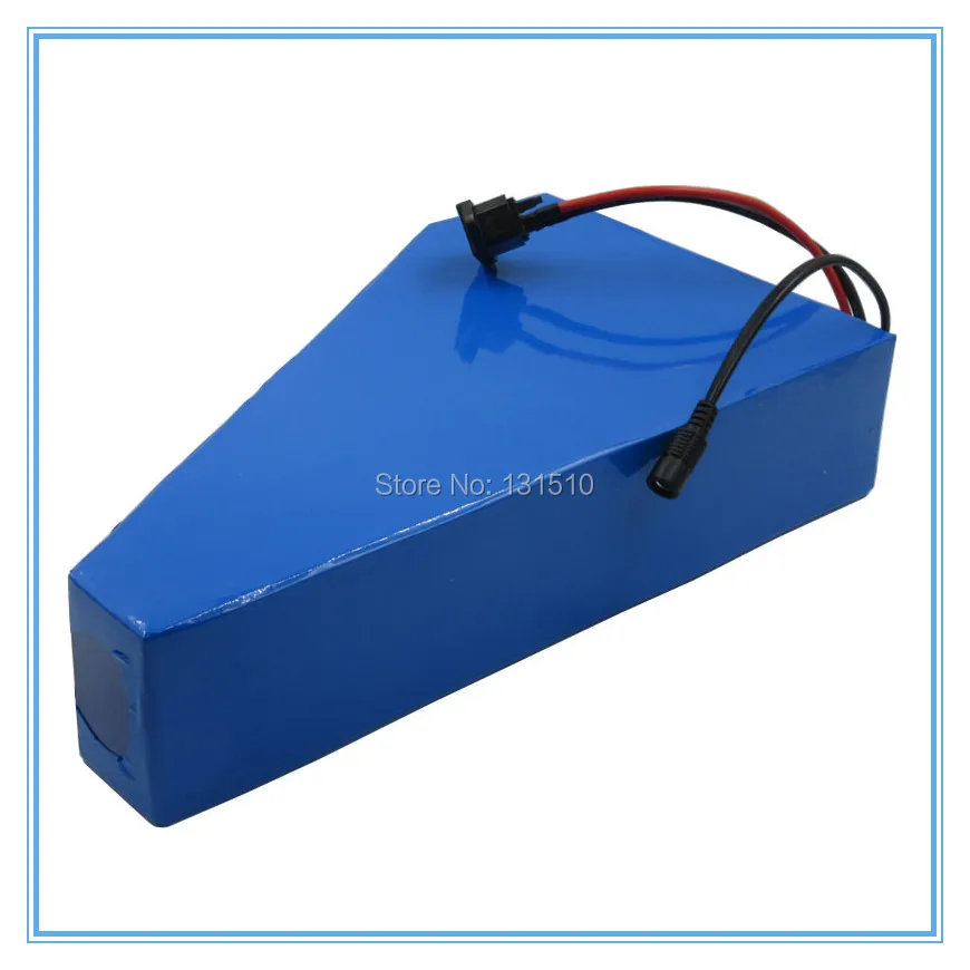 48V литий-ионный аккумулятор 1000W 48V 20AH литиевый аккумулятор для электрического велосипеда треугольной формы с бесплатной сумкой 30A BMS 54,6 V 2A зарядное устройство