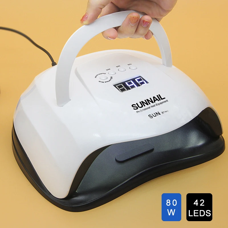 80 Вт SUNX Plus УФ лампа Сушилка для ногтей 42 шт. светодиодный s солнечный свет